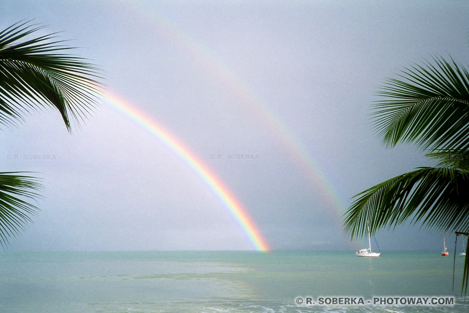 image Photo d'un arc en ciel photos arc-en-ciel images mer des Caraïbes