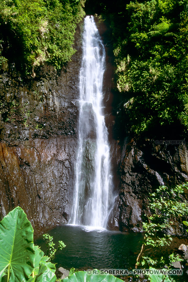 Photos des cascades Faarumai, photo de cascade  Tahiti