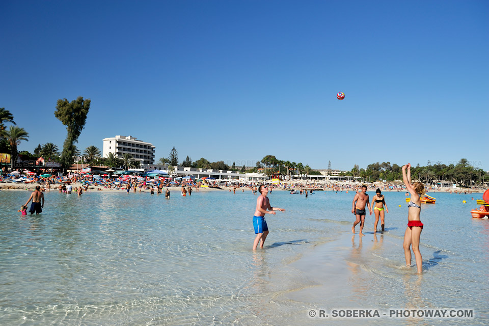 Ayia Napa tourists on Nissi Beach