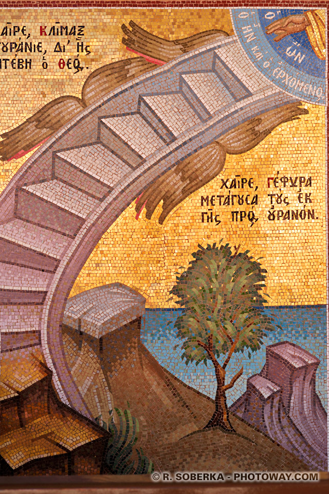 Photo of Mosaic depicting Jacob's Ladder or the Stairway to God Mosaic depicting Jacob's Ladder or the Stairway to God