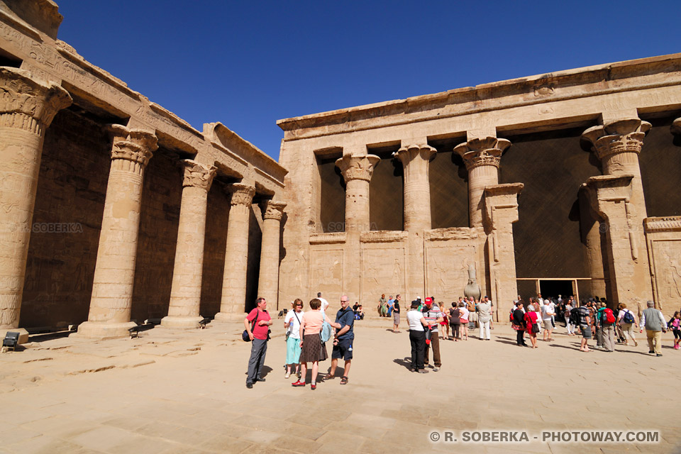 courtyard of Temple of Edfu courtyard of Temple of Edfu