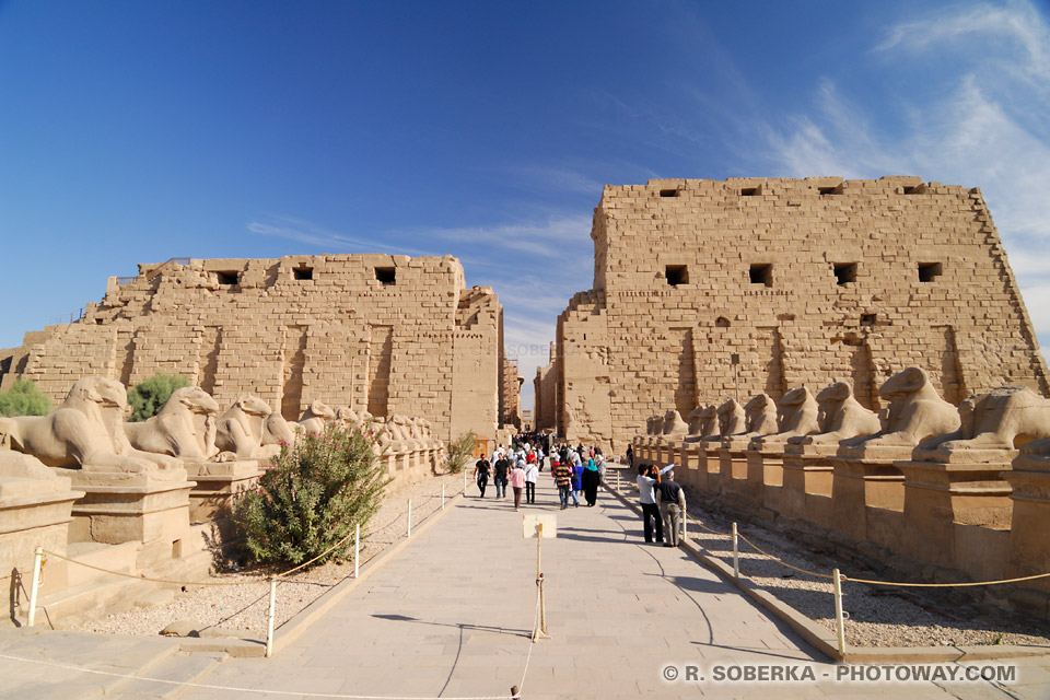 dromos of Karnak temple in Egypt dromos of Karnak temple in Egypt
