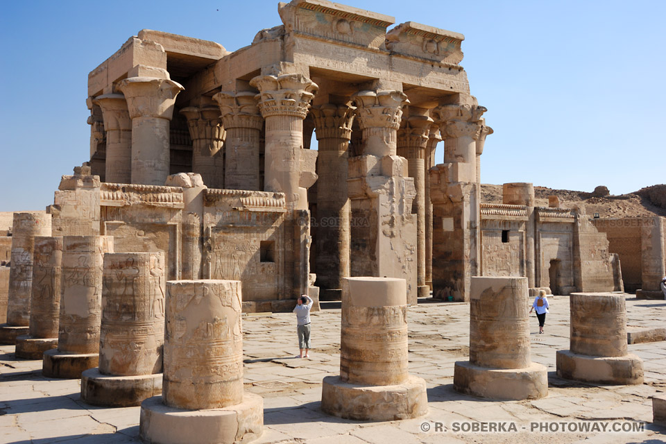 Courtyard of Augustus at Temple of Kom Ombo Courtyard of Augustus at Temple of Kom Ombo