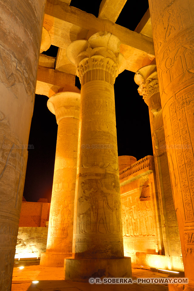 Kom Ombo columns at Night Kom Ombo columns at Night