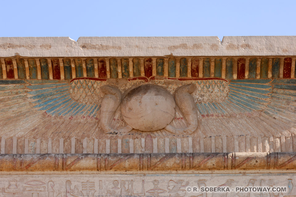 solar disk is flanked by two cobras at entrance solar disk is flanked by two cobras at entrance