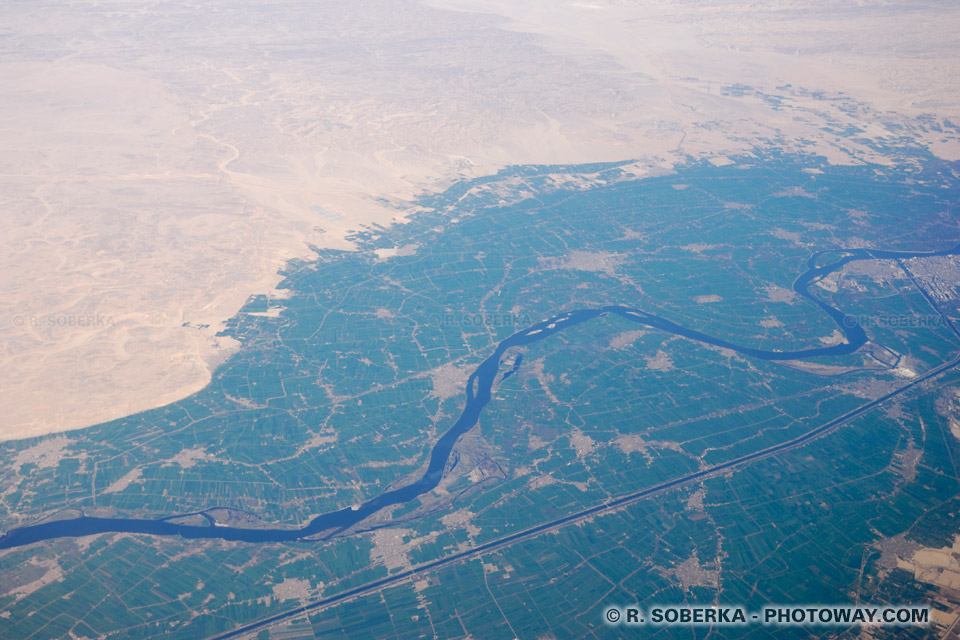 Aerial view of Nile in Egypt Aerial view of Nile in Egypt