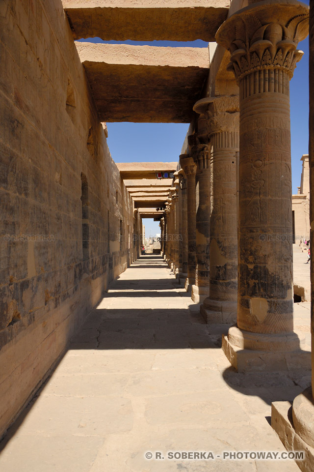 Philae western portico columns Philae western portico columns