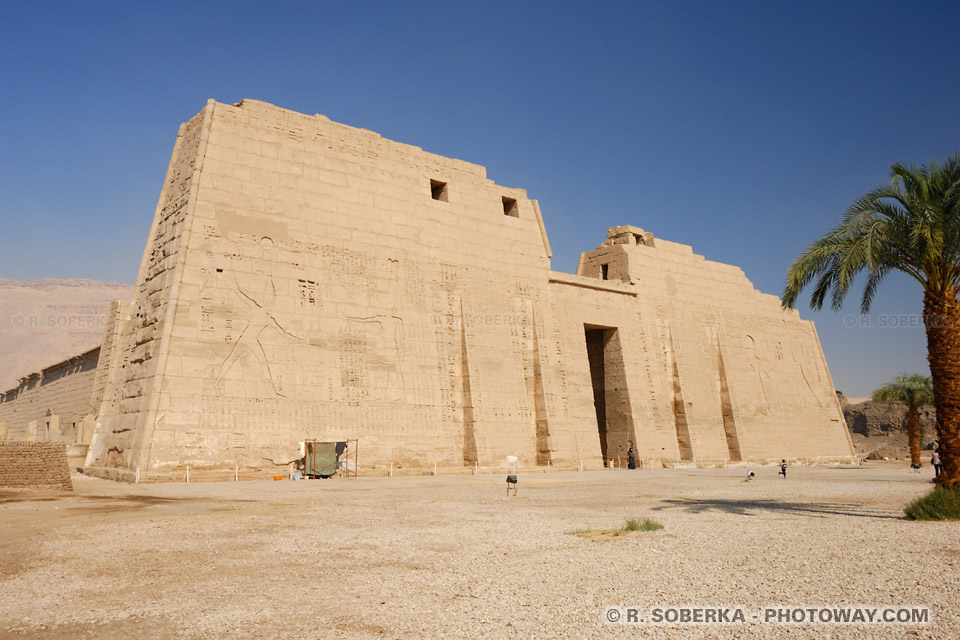 first pylon of Ramesses III Temple first pylon of Ramesses III Temple