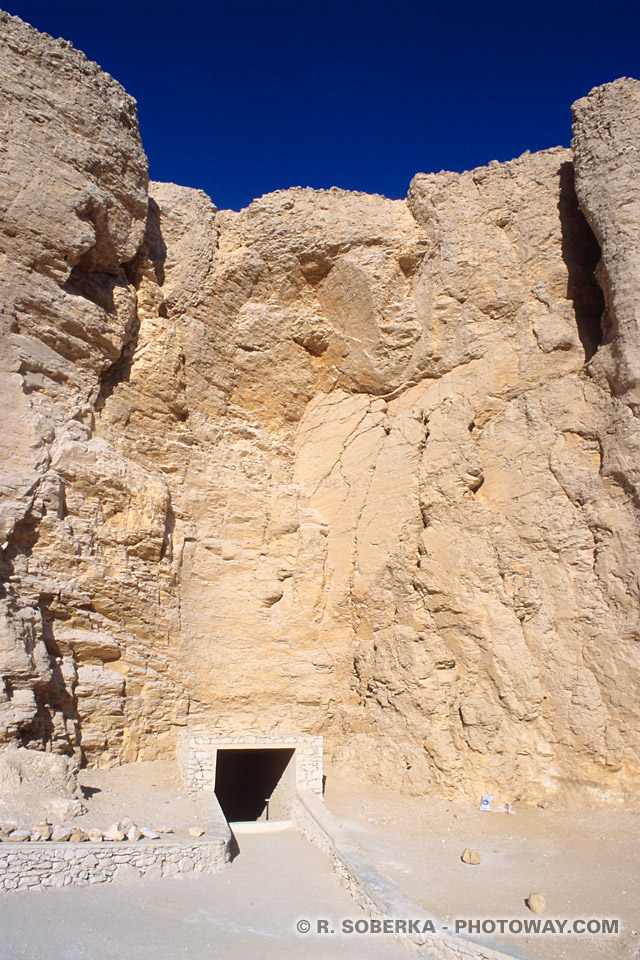 tomb entrance in Valley of the Kings tomb entrance in Valley of the Kings