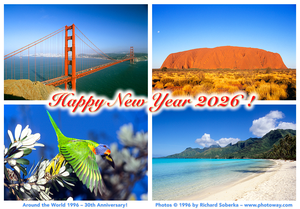 2026 greeting card, Happy New Year 2026 world tour photo 1996