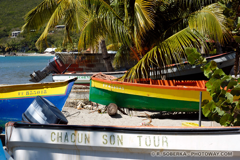 fishermen's boats in Martinique