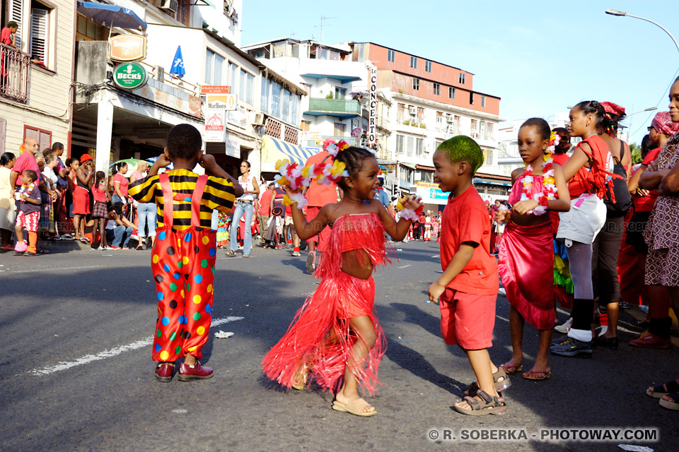 children in Martinique Carnival