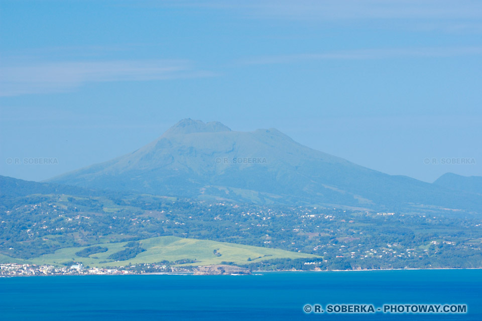 Mount Pelée volcano in Martinique