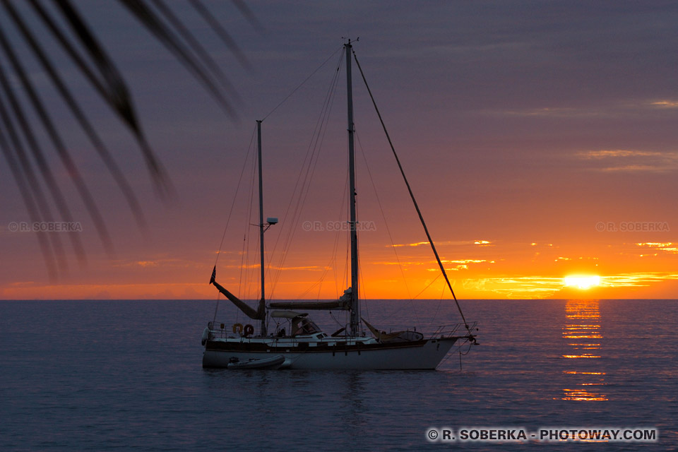 Sunset at Saint-Pierre in Martinique