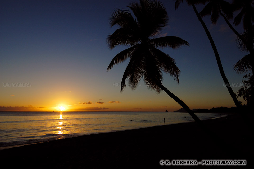 sunset in Martinique