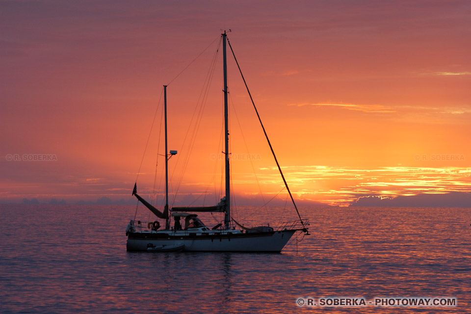 bright red sky at sunset