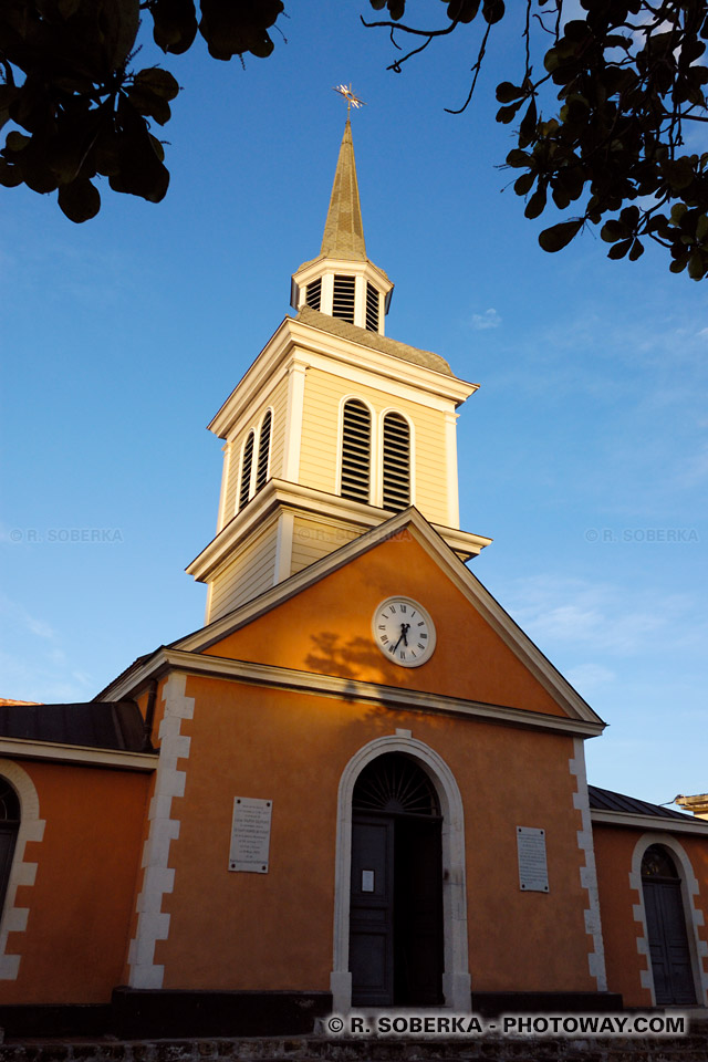 Trois-Îlets in Martinique photo of the village church