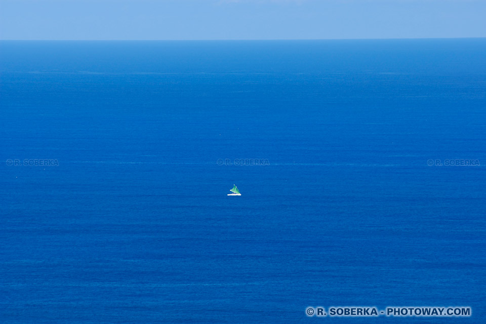 Fisherman's canoe on the sea