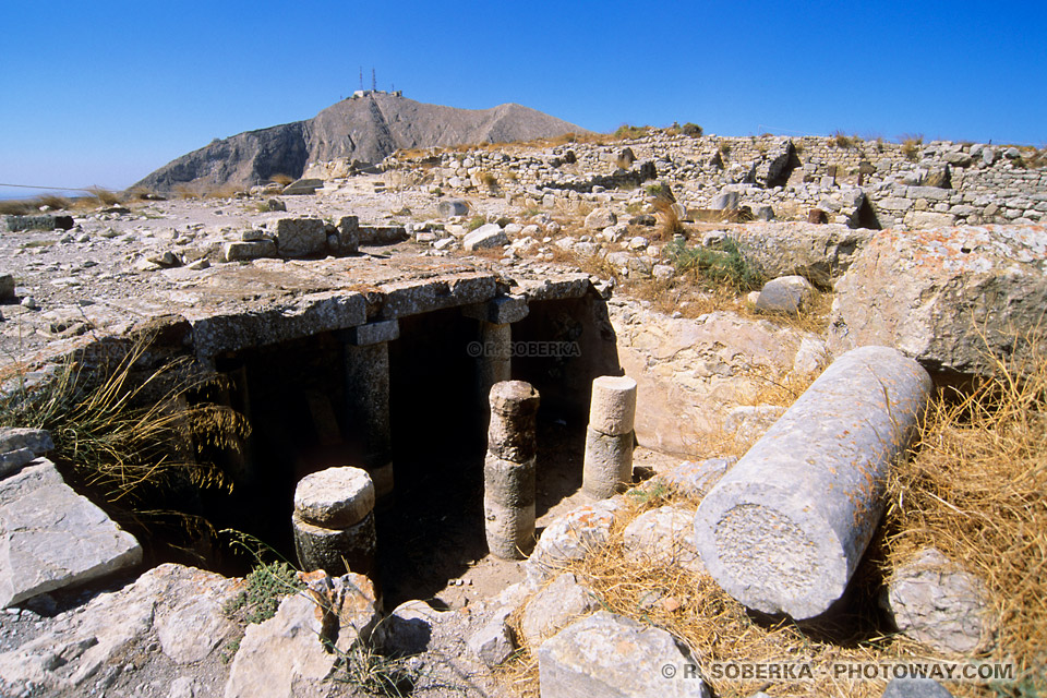 archaeological excavations Ancient Thera in Santorini