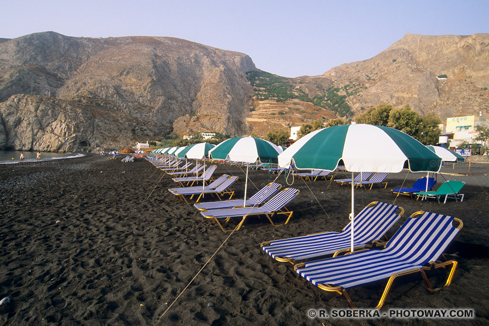 Kamari Beach in Santorini