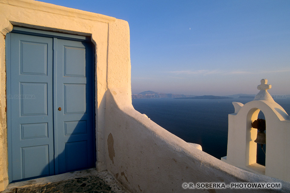 Blue Door in Santorini