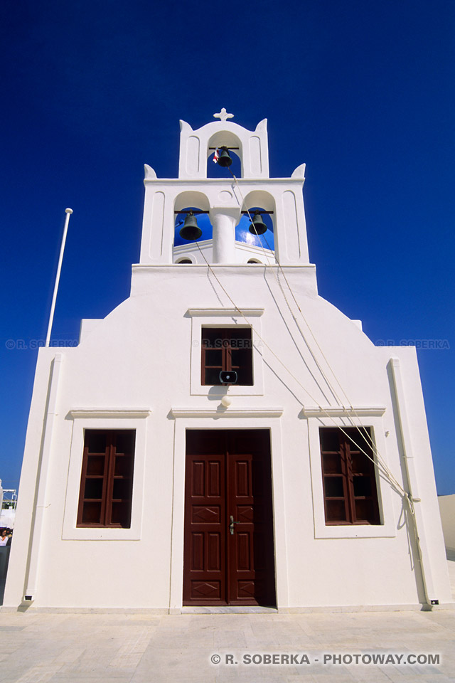 church at the top of IA village in Santorini