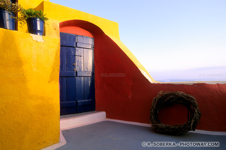 Graphic Design and Colors of Santorini