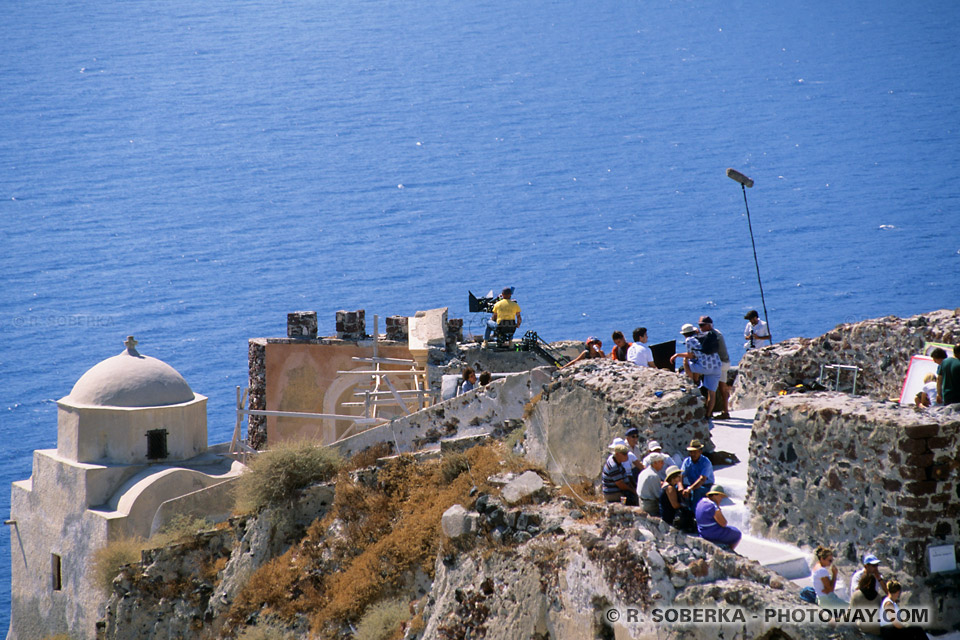 making of feature film in Santorini
