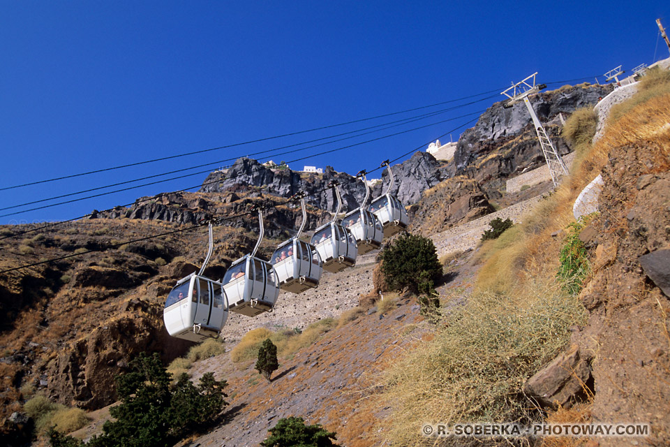 Santorini cable car