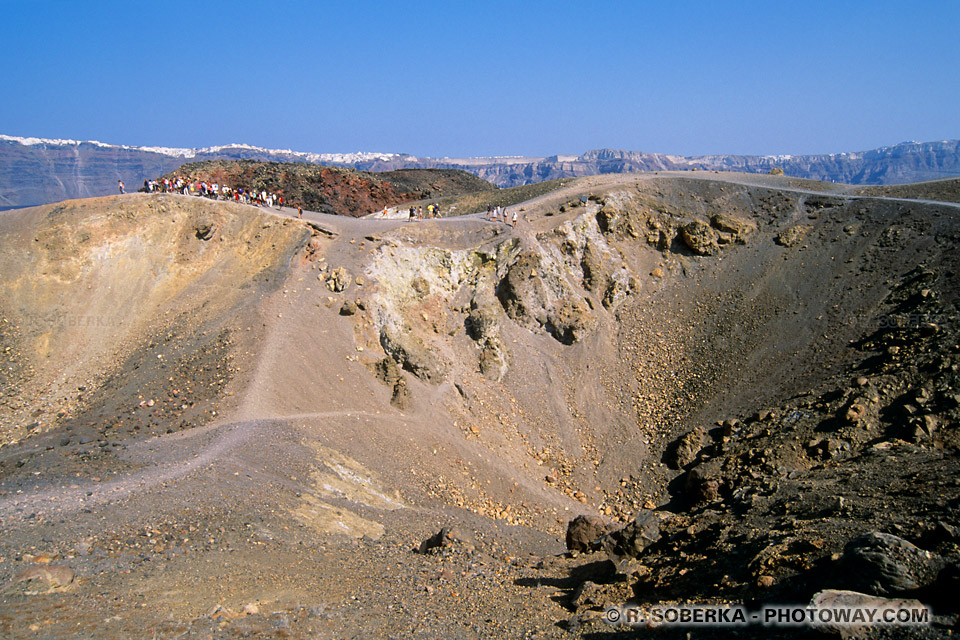 Santorini's volcano crater Nea Kameni