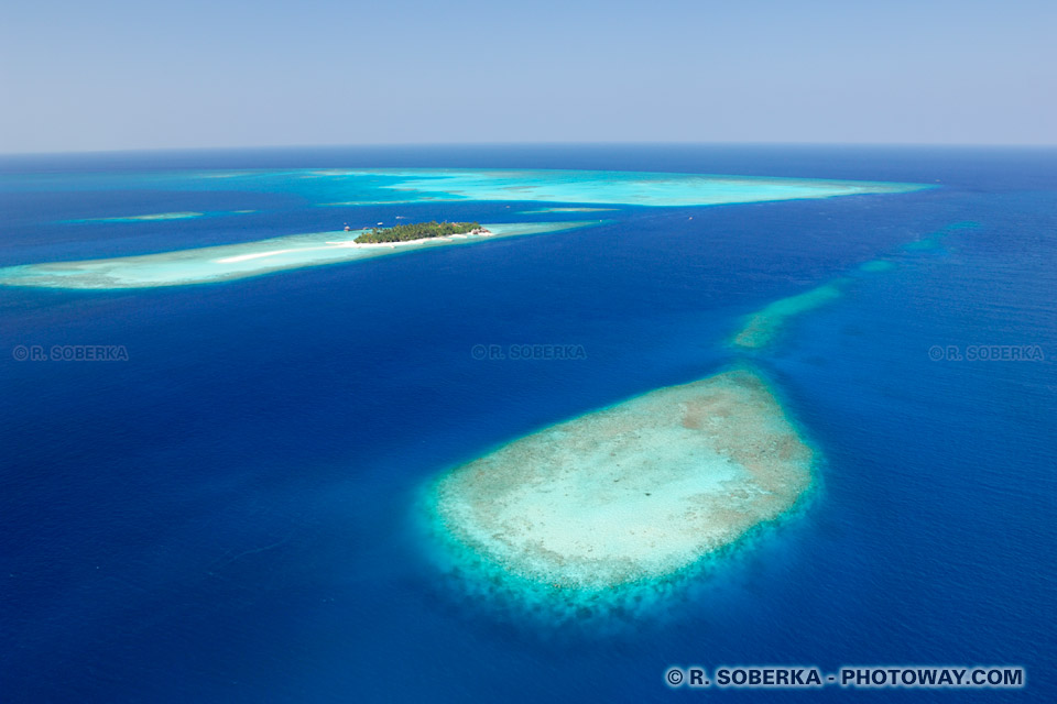 Maldives Atoll Aerial View Wallpaper