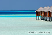 Maldives Lagoon and Bungalows Wallpaper