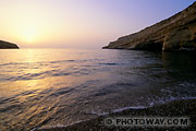 Fond d'écran Crète coucher de soleil à Matala