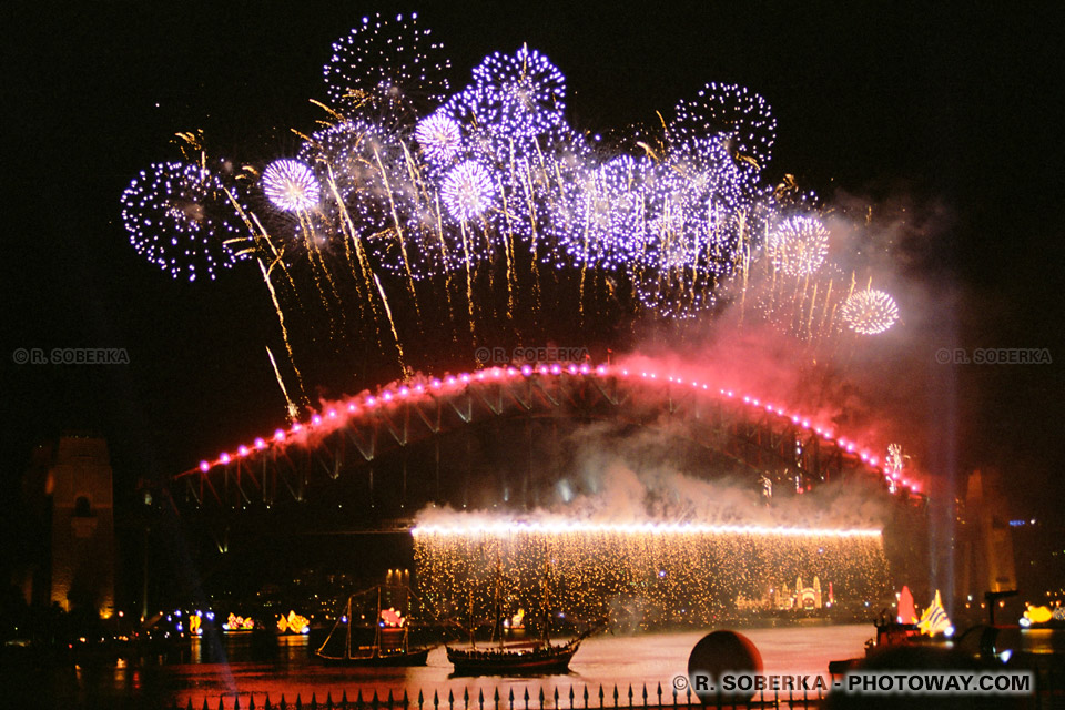 Feu d'artifice à Sydney Nouvel an 2000