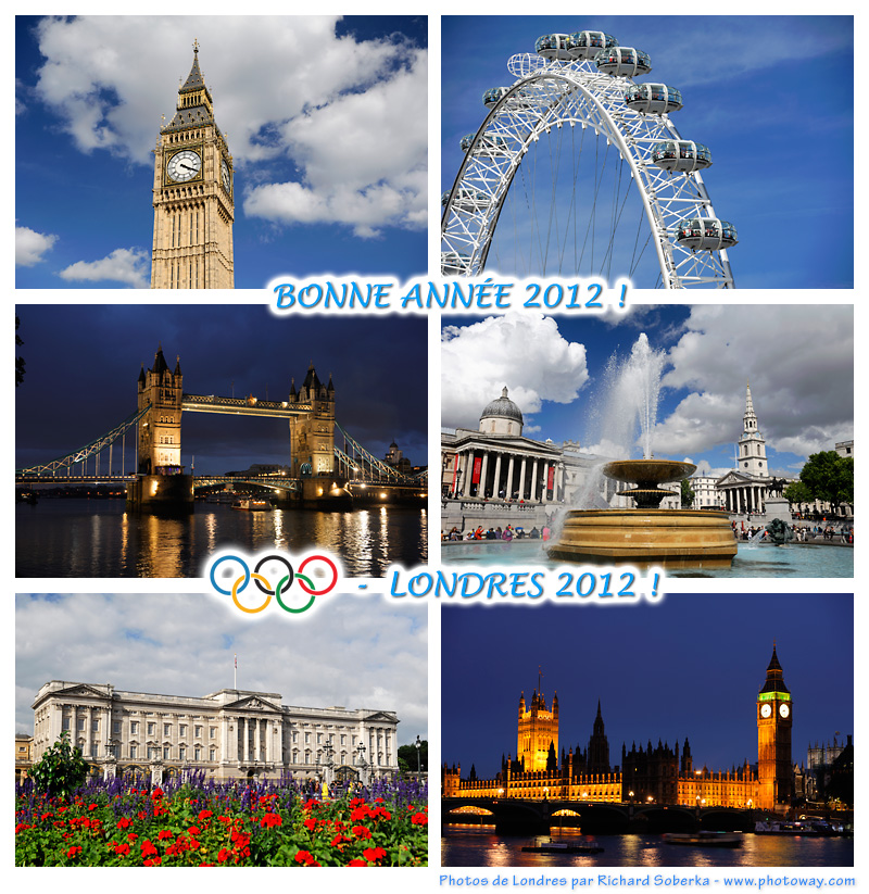 Carte de Voeux bonne année 2012 de Londres