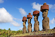 Photos des statues de l'ile de Pâques