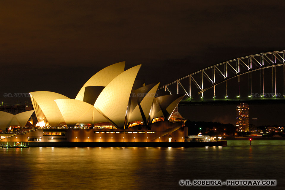 Image et Photo de nuit de l'Opéra de Sydney photo de l'Opéra