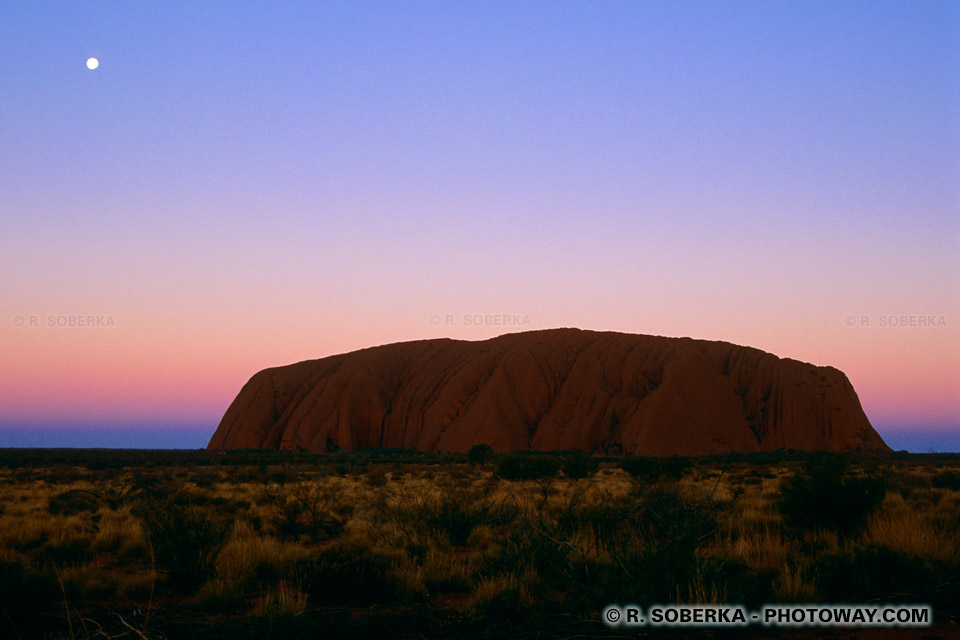 Image de coucher de soleil sur Ayers Rock couchers de soleil Australie 