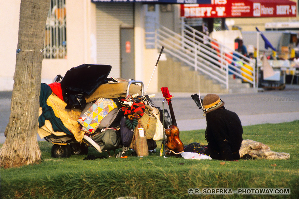 Photos de SDF : Photo d'un sans domicile fixe ou Homeless aux Etats-Unis