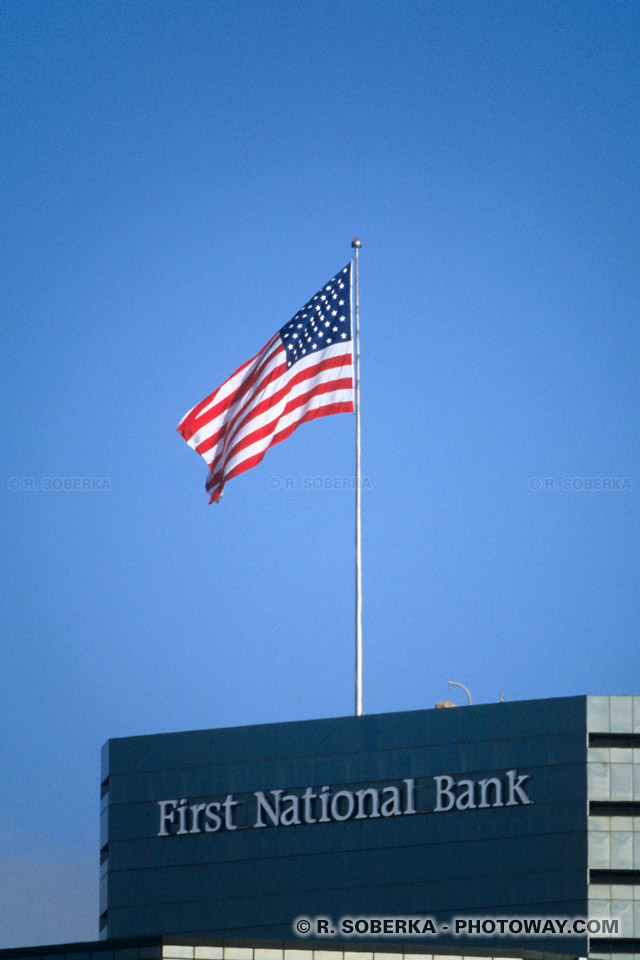 Photo du drapeau Américain. Photos de Drapeaux Américains Etats-Unis