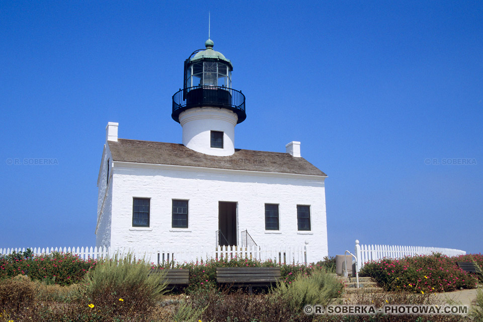 Photos de phares : Photo du phare Old Point Loma Lighthouse en Californie