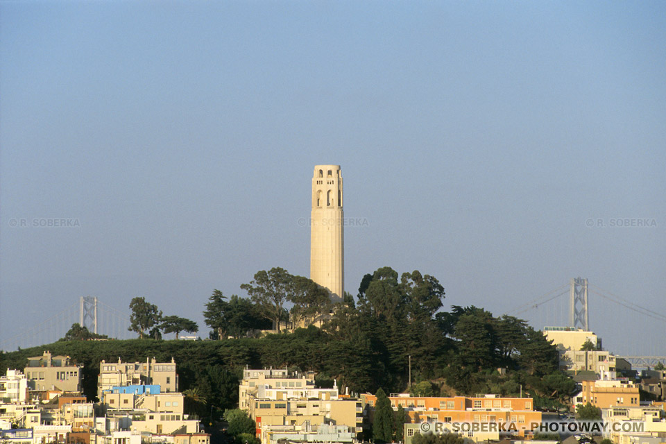 Photos de la Coit Tower de San Francisco : photo tour coit en Californie