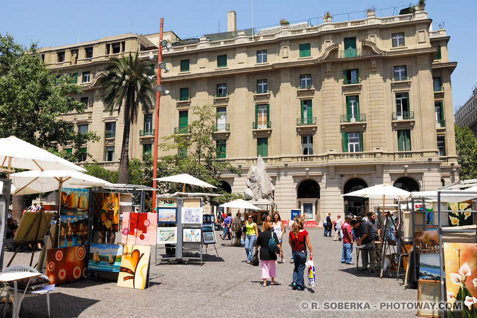 Image Plaza de Armas à Santiago et Informations sur la météo et Climat au Chili