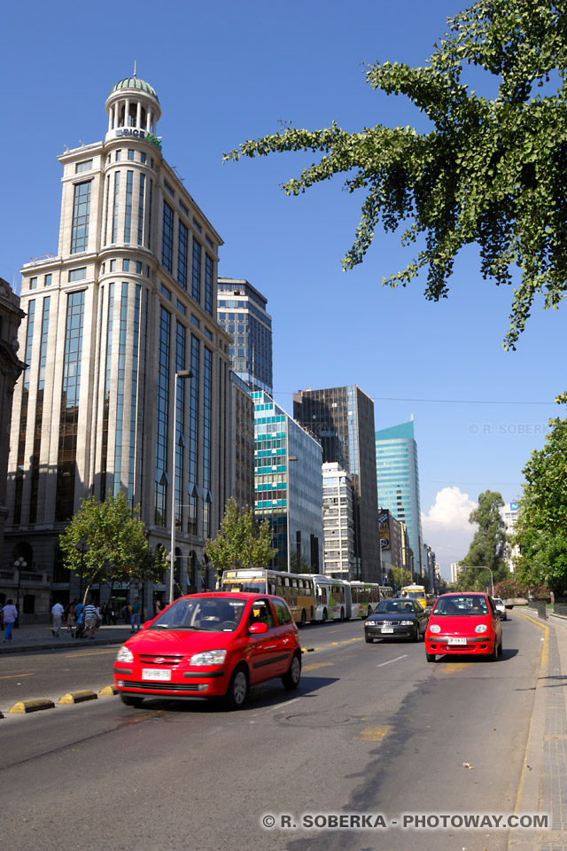 Photo de Santiago au Chili : photos du boulevard Bernardo O'Higgins