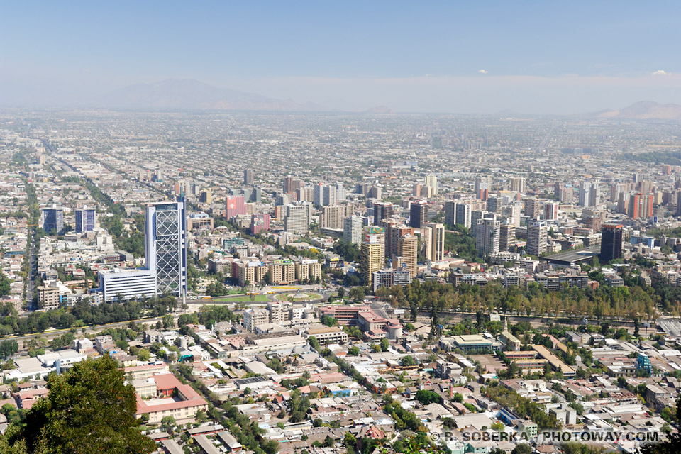 Photo de Santiago prise depuis le Cerro San Cristobal