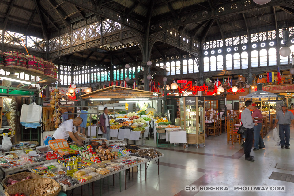 Photos du marché central de Santiago au Chili photo du Mercado Central