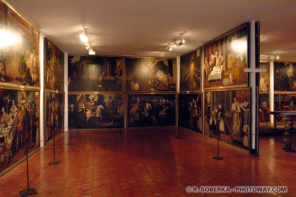 Photos des tableaux de Saint François d'assises au musée Colonial San Francisco à Santiago au Chili