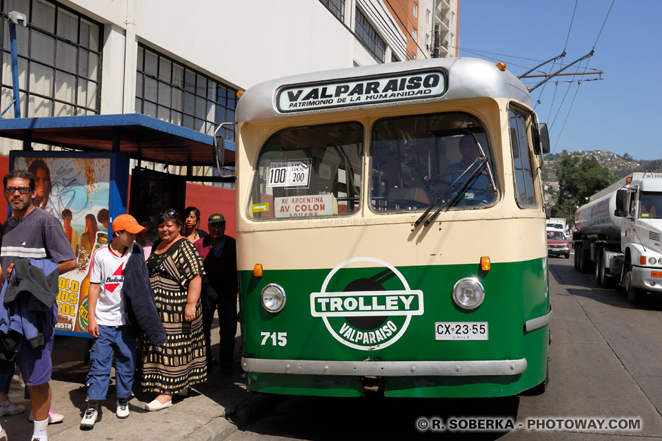 Trolleybus photos des trolleybus de Valparaíso au Chili