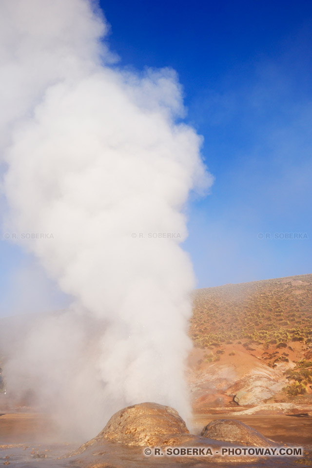 Geyser géothermique, activité geothermique au Chili
