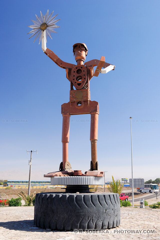 Statue de mineurs photos statues à Calama Chili